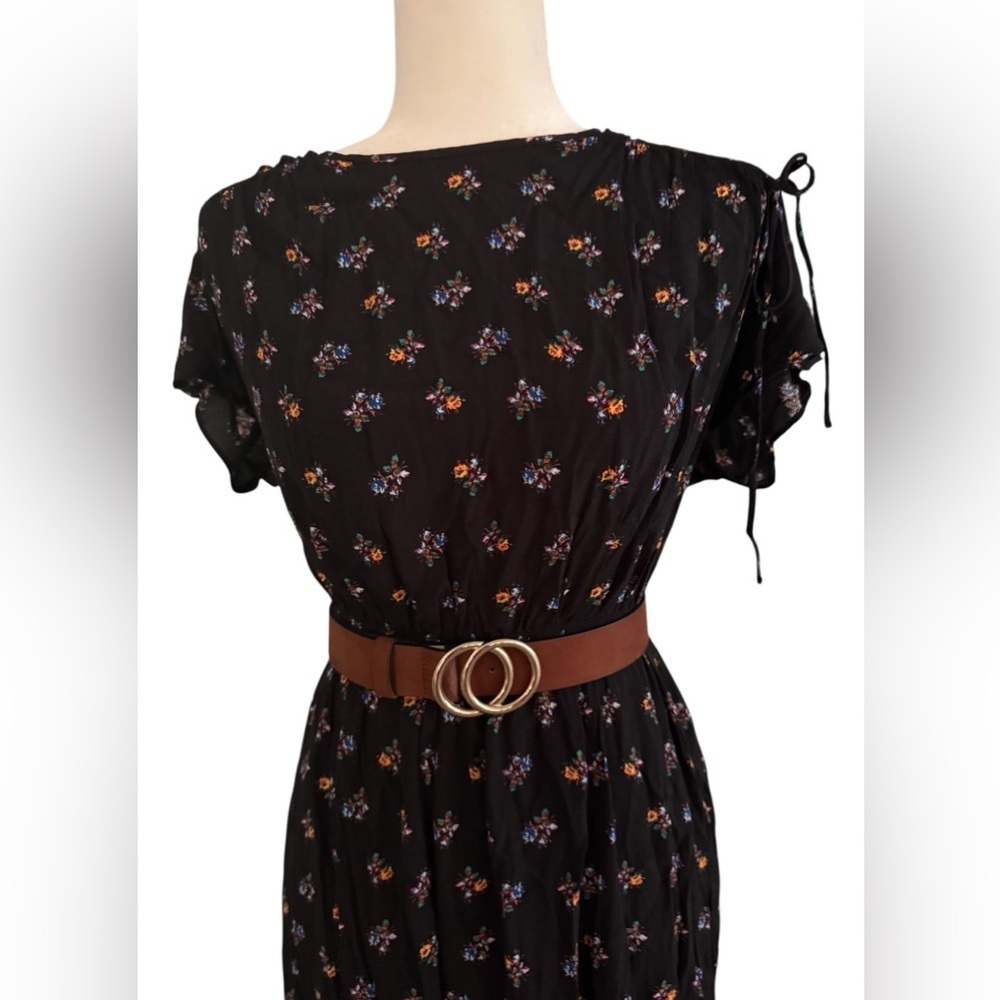 Floral Black Dress